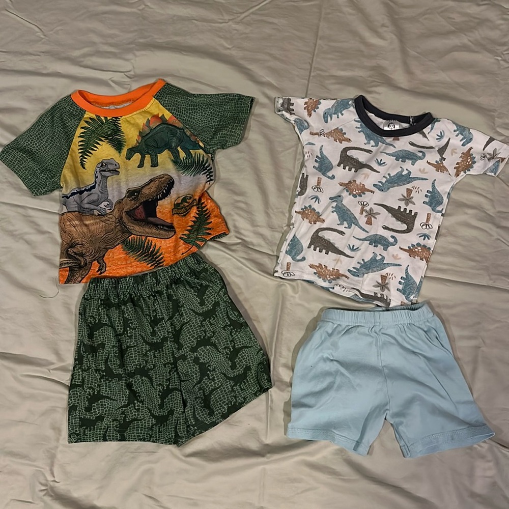 Toddler dinosaur pajamas with shorts